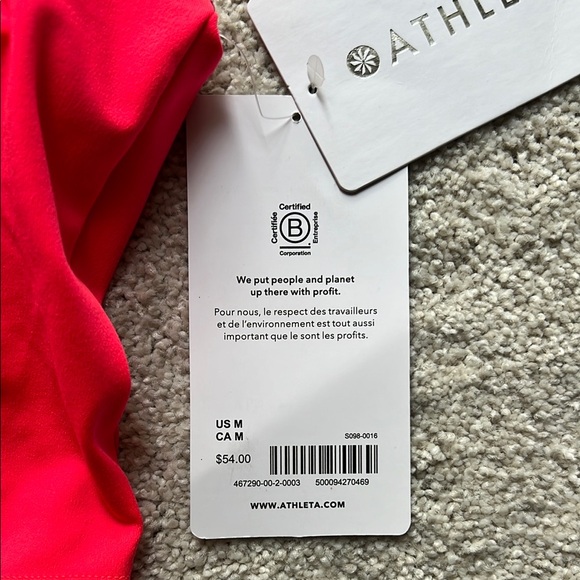 Athleta Bright Pink Activewear Sports Bra - Picture 4 of 6